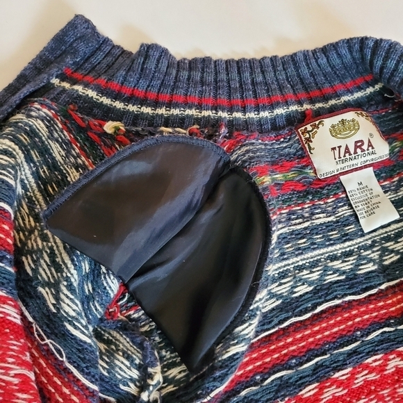 Tiara International Vintage Full Zip Long Sleeve Cardigan Sweater Size M - Picture 4 of 6